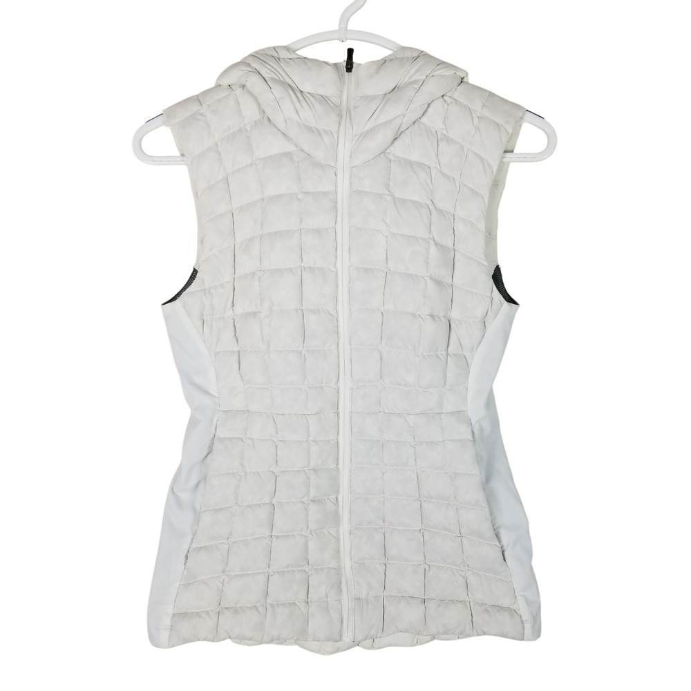 Arc'teryx Hooded Puffer Vest Womens XS White Quilted Down Insulated Layer